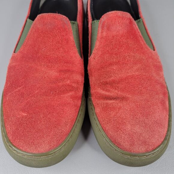 Comme Des Garcons SHIRT Loafer Shoes Round Toe Casual Slip On Suede Red Size 7 - Picture 5 of 13